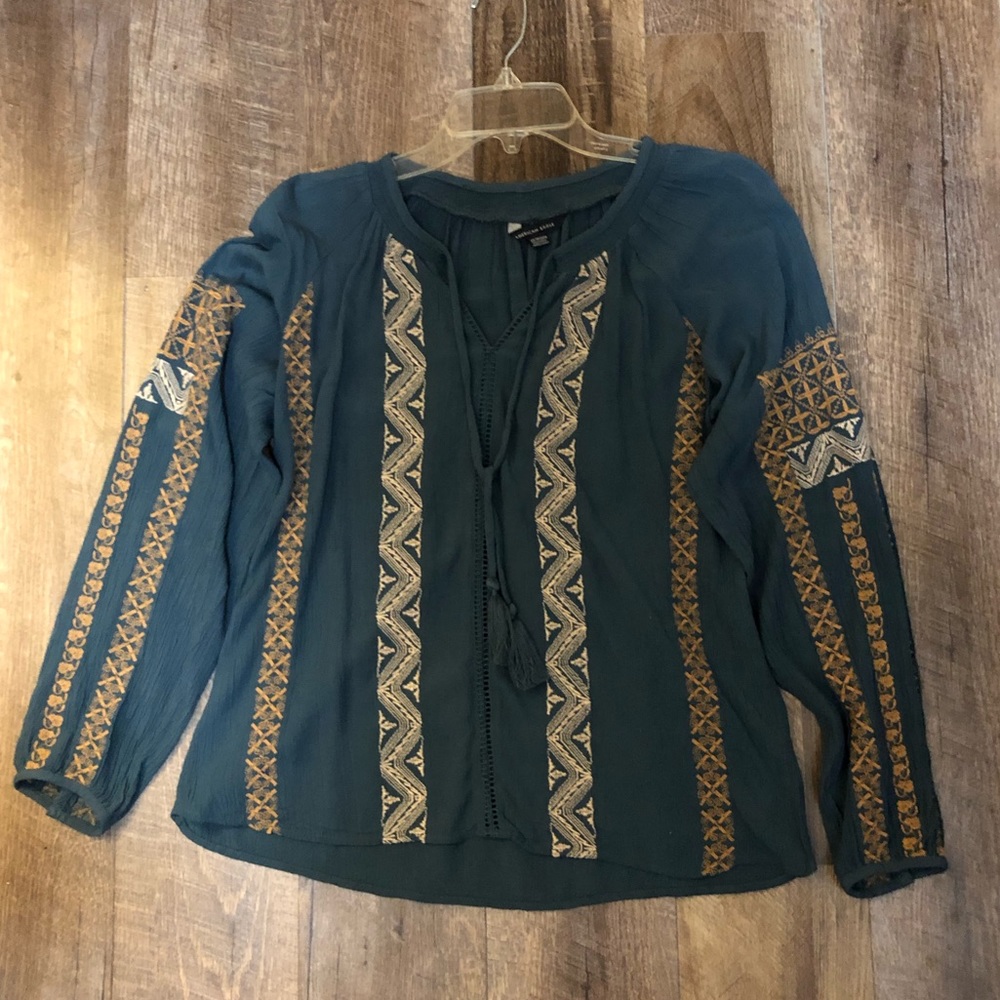 American Eagle Peasant Blouse xs NWOT